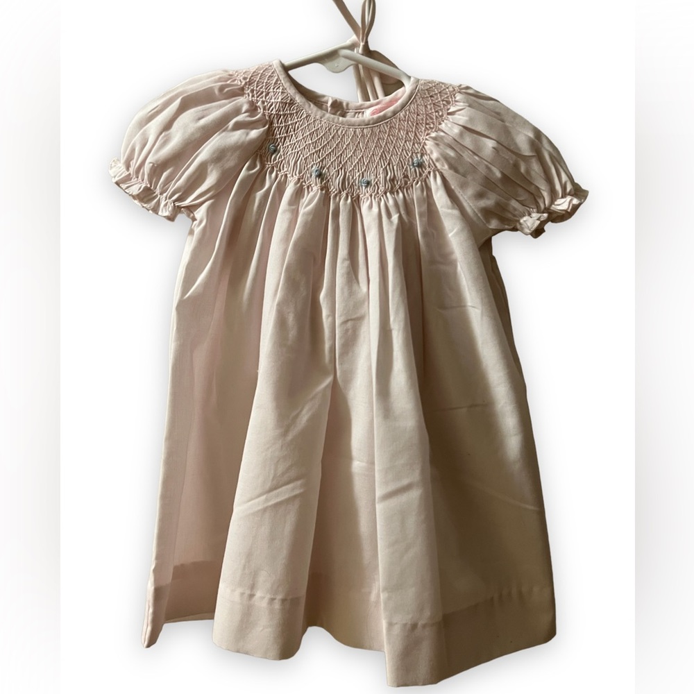 Baby pink newborn girl dress